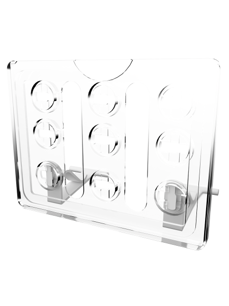 sk_Рамка ТЕХНО А7 прозрачная, белый держатель TECHNO SUPPORT CLIP