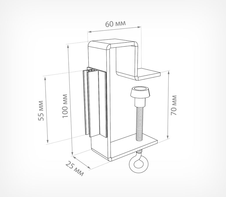 03_Струбцина с держателем вывесок и отгибом SUPERGRIP CLAMP-L SGT-25