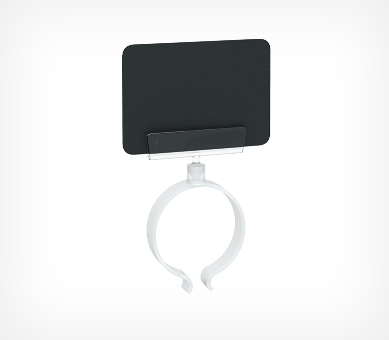 04_Держатель ценника на колбасу RING-CLIP 30мм-45мм, Прозрачный