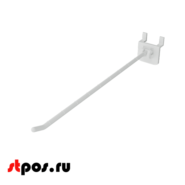 00_Крючок на экономпанель HOOK-EP, одинарный, 200мм, макс.нагрузка 0,6кг, Белый