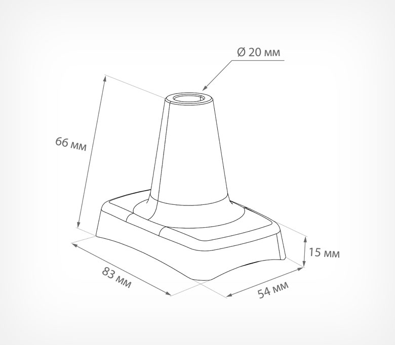 7_Магнитный держатель трубки MAG-XL-BASE, Чертеж