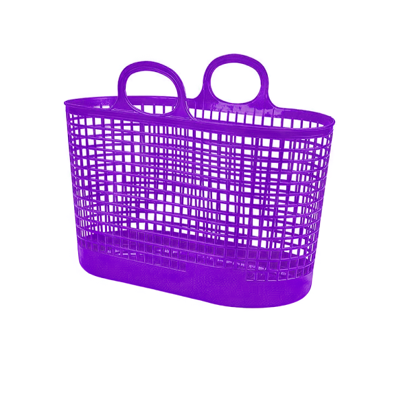 sk_Покупательская сетчатая сумка-корзина Market, пластиковая, 30 литров, 500х240х392мм, Фиолетовая