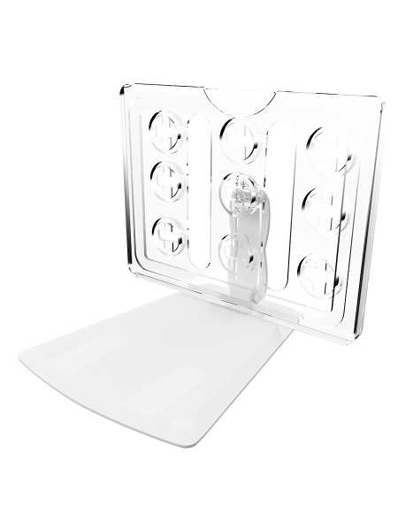 sk_Рамка ТЕХНО А7 прозрачная, белый держатель TECHNO DELI-UNBO-SET40