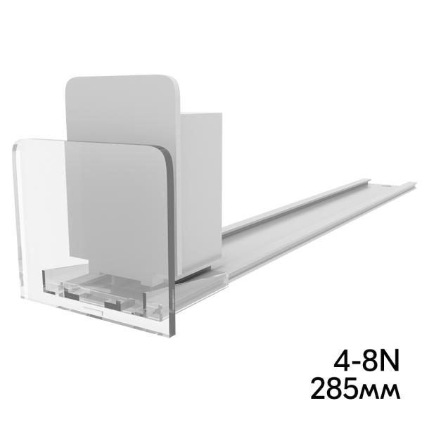 sk_Пружинный толкатель 38х50 мм FORTA NORMA-2 4-8N, с ограничителем 55х56 мм, 4-8 ньютонов, 285 мм, сер