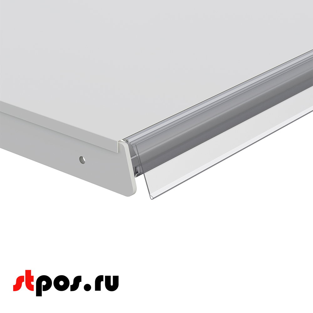 04_Ценникодержатель полочный для полок ARN39-26,для полок ARNEG, h замка 26мм, длина 1235мм, Прозрачный