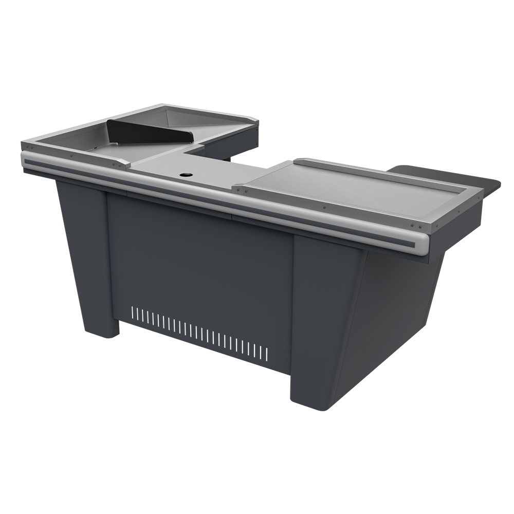 stpos2_Кассовый бокс Stream-XL-200 v3.0 (шлиф.нерж., выр ДЯ FT, МК2Т, шир.нак.),Шагрень,RAL7024,Серый,Левый