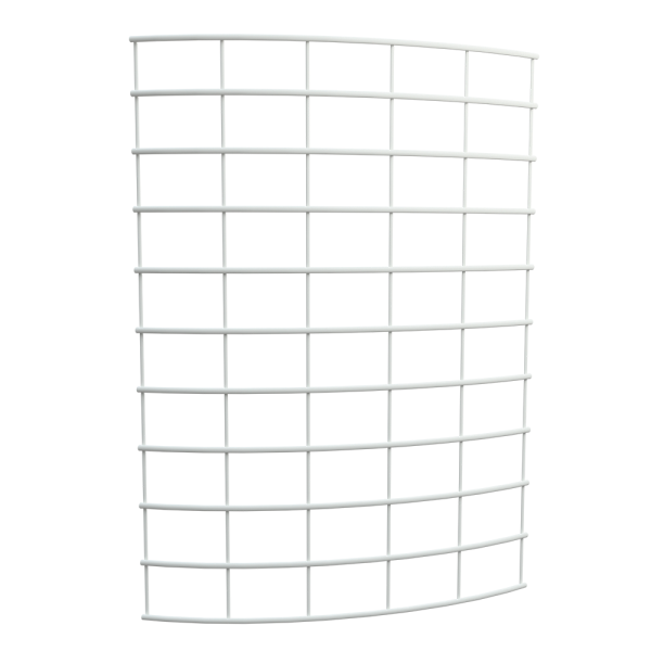 sk_Стенка сетчатая радиусная угла внешнего 45 град. 500мм (стойка 70х30) (25сер), Глянец, RAL9016 Белый