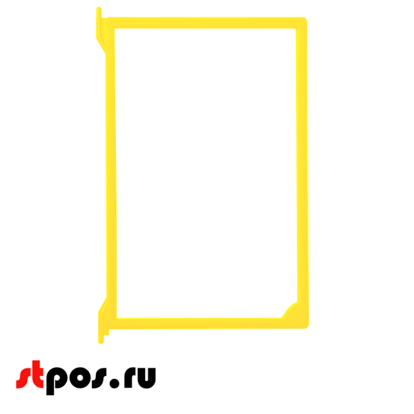 00_Рамка пластиковая без протектора для перекидной системы INFOFRAME-A4, Желтая
