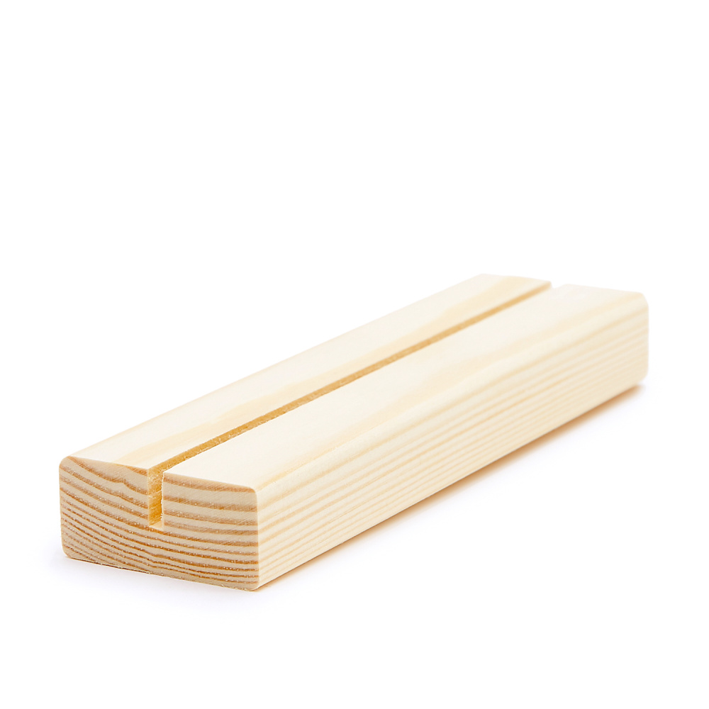 03_Тайбл-тент (менюхолдер) меловой горизонтальный на дерев основании 19х40 мм