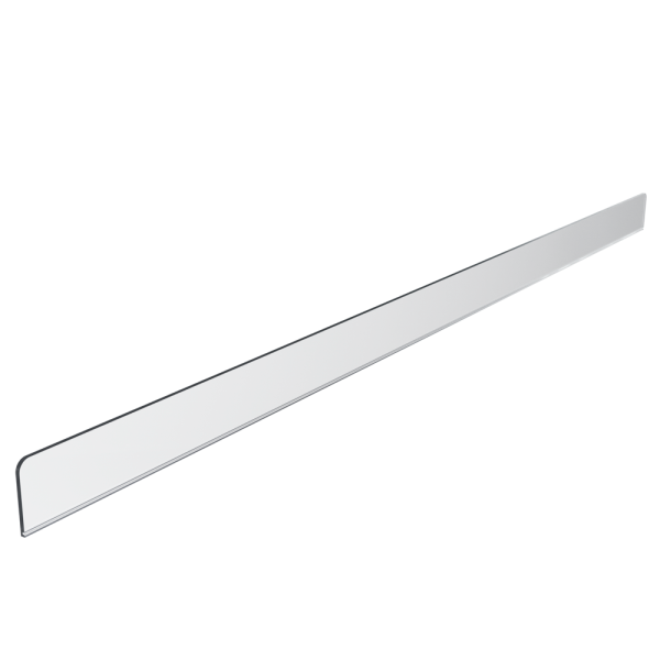 sk_Передний ограничитель пластиковый 1300мм, h60мм, толщина пластика 4мм FR-RISER60, Прозрачный