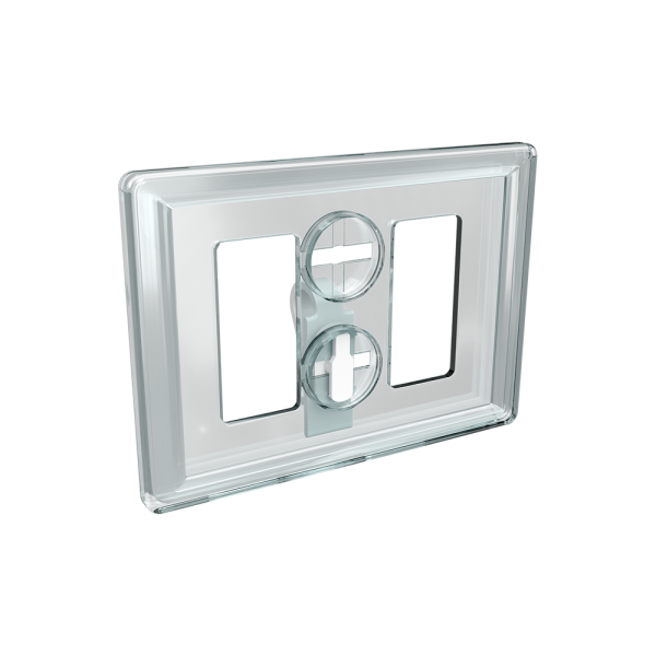 sk_Рамка ТЕХНО А8 прозрачная, белый держатель TECHNO W-CLIP