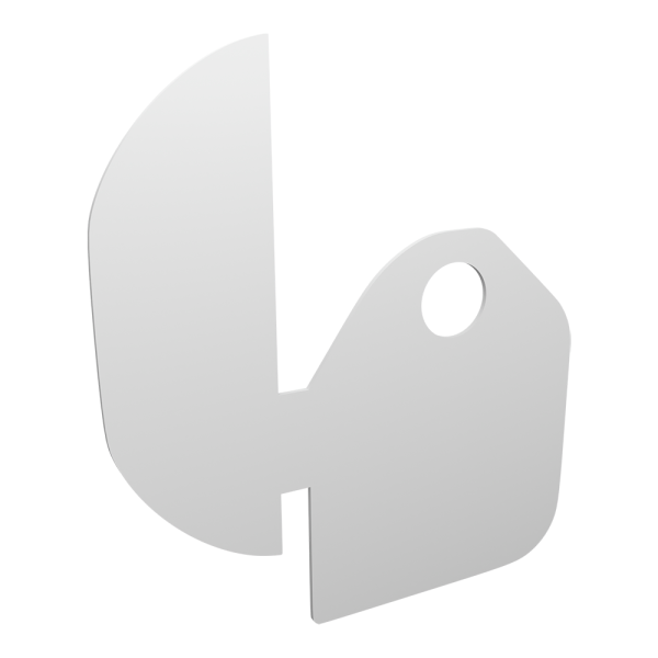 sk_Кронштейн-замок полкодержателя столешницы, глянец, RAL9016 Белый