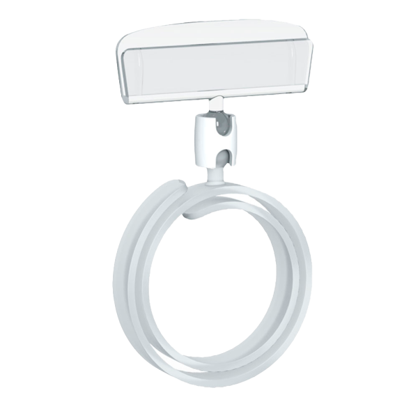 sk_Ценникодержатель-улитка на колбасу ROLL-CLIP, держатель 50мм, ножка   0мм, Белый