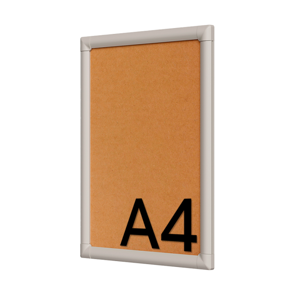 sk_Пластиковая клик-рамка PCF-25, прямой угол, профиль 25мм, формат А4, Серый