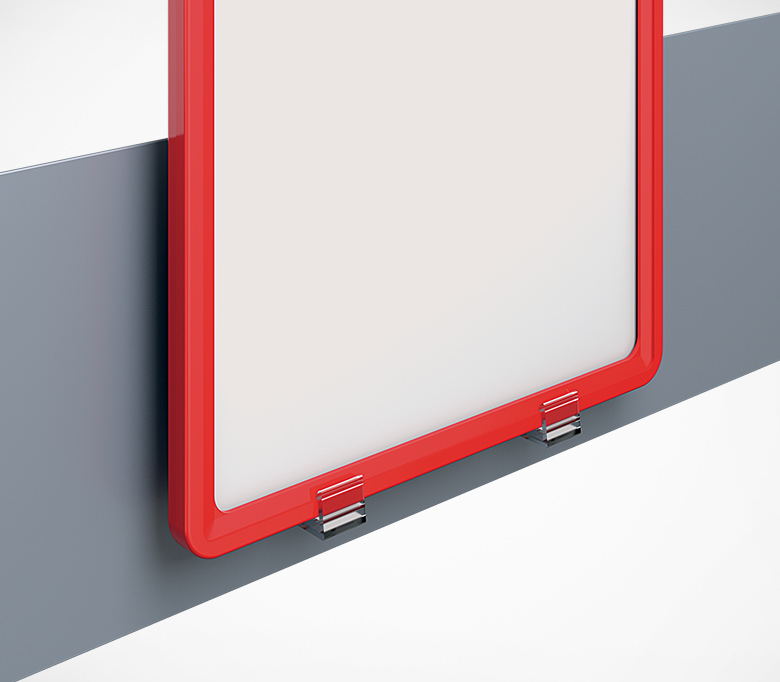 02_Магнитный держатель рамки под углом 0° к поверхности MAGNET-00, Белый