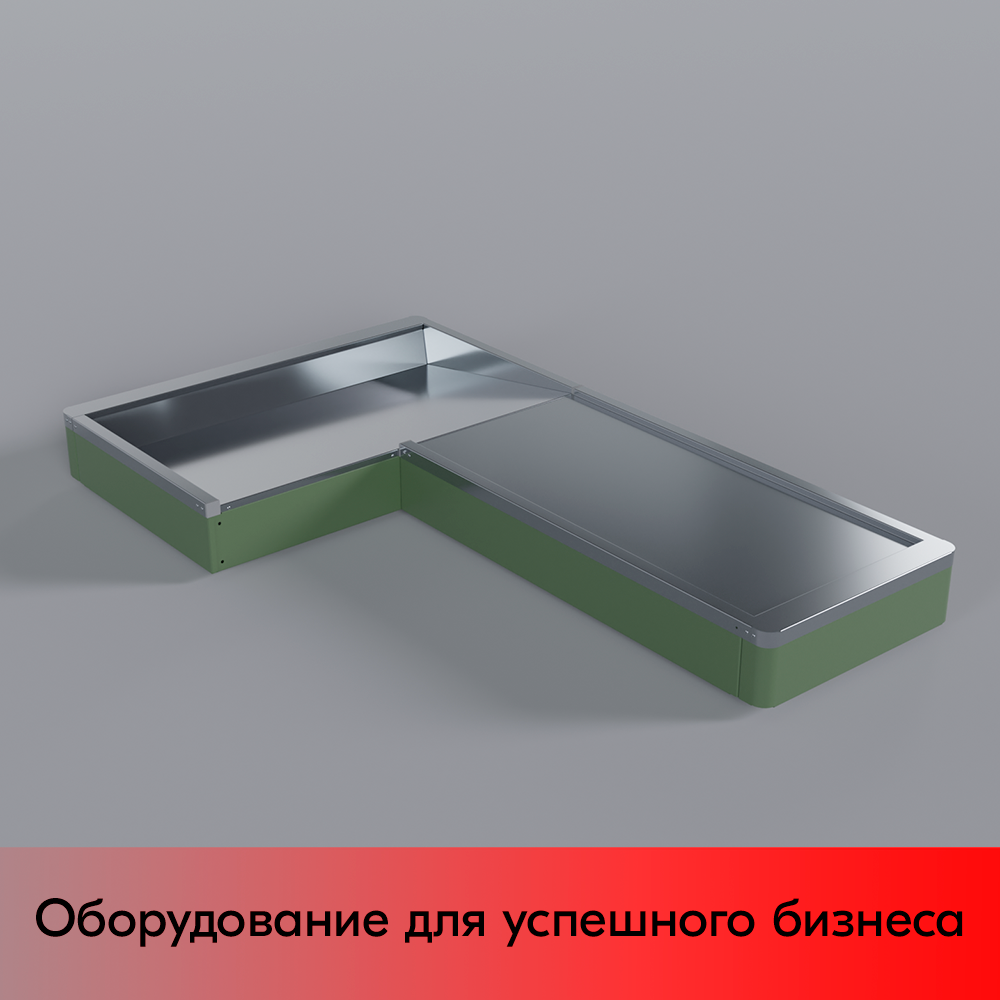 03_Рабочая поверхность для КБ ММ ECO PLUS XL, широкий нак., длина 1900мм, МЕТАЛЛ, RAL6003, Зеленый 03_Рабочая поверхность для КБ ММ ECO PLUS XL, широкий нак., длина 1900мм, МЕТАЛЛ, RAL6003, Зеленый