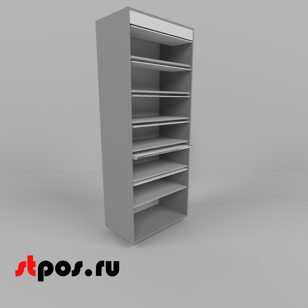 02_Диспенсер сигаретный ЛДСП, 6 полок по 10 видов, 731х420(320)х1642