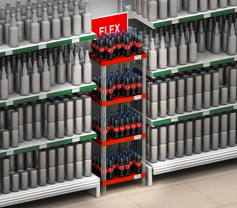 02_Компактный пластиковый дисплей MINIFLEX, Черный