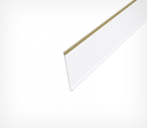 01_Ценникодержатель полочный самоклеящийся DBR52, длина 1000мм, Прозрачный цвет