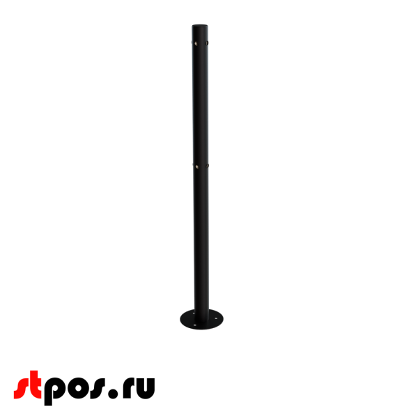 00_Столбик ограждения (стойка) 1000 мм, d50мм, черный матовый RAL9005