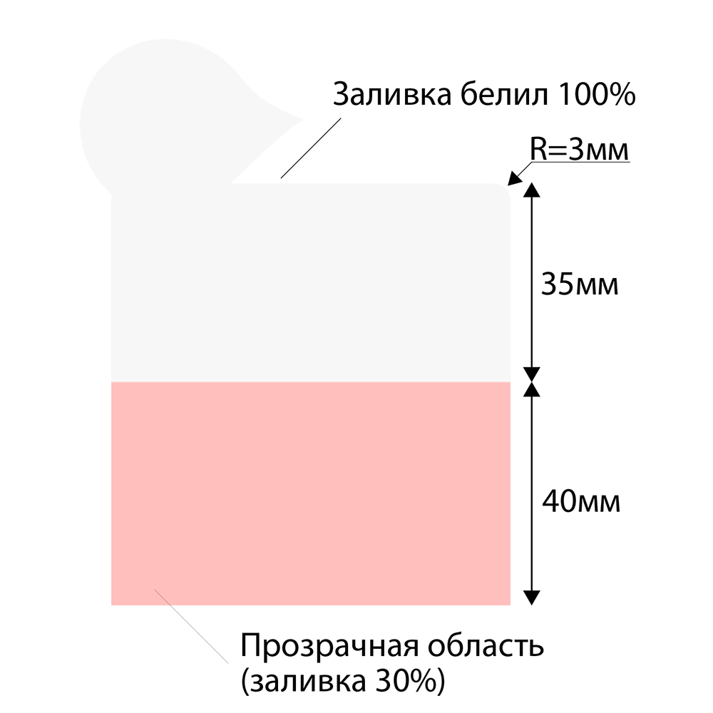 stpos_ОМ2_Шелфстоппер (шелфтокер) фигурный, большая матрешка, ПЭТ 0,3мм, 70х75 мм, Сделано в России, красный
