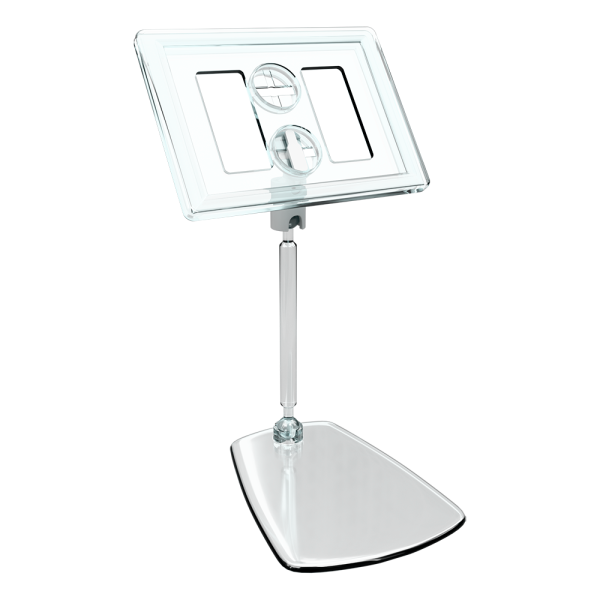 sk_Рамка ТЕХНО А8 прозрачная, прозрачный держатель TECHNO FOT 75 мм, ножка  50мм