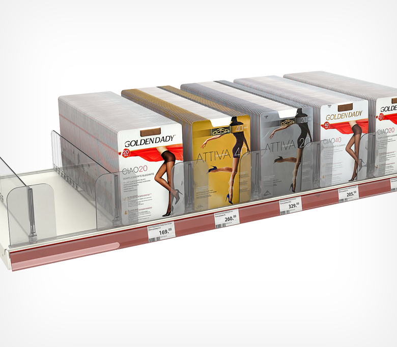 03_Разделитель пластик.120мм обламывающийся c передним ШИРОКИМ ограничителем DIV120-BTW120 285-485мм