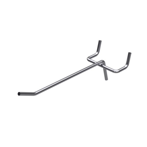 sk_Крючок для перфорации одинарный 150мм, цинк-хром, d4, шаг 50, BUDGET