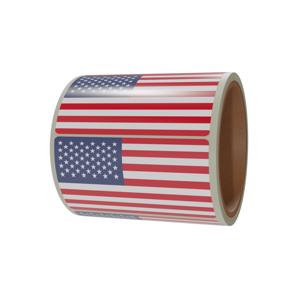 sk_Рулон этикетки самоклеящиеся, Флаг США, 20х30мм, 250шт в рулоне