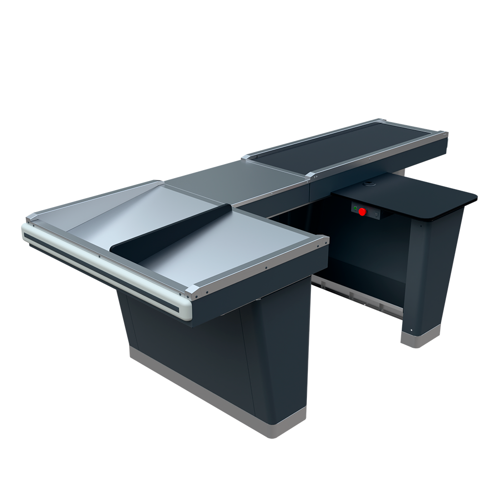 sk_1_Кассовый бокс Stream-XL-260-Т120 (тр-р 120см, ш.нерж.,б/выр,шир. нак.),Шагрень,RAL7016,Серый,Правый