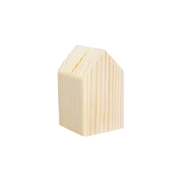 sk_Держатель деревянный домик, большой, 40х65х40мм, прорезь 2мм