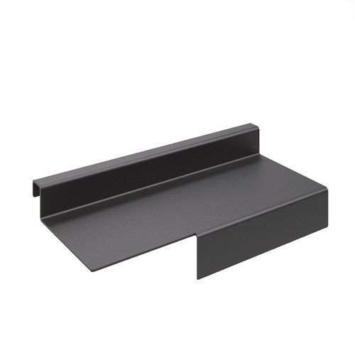 stpos_Полка для обуви с отгибом на прямоугольную трубу 30х15  GLPR 066   Муар, черный