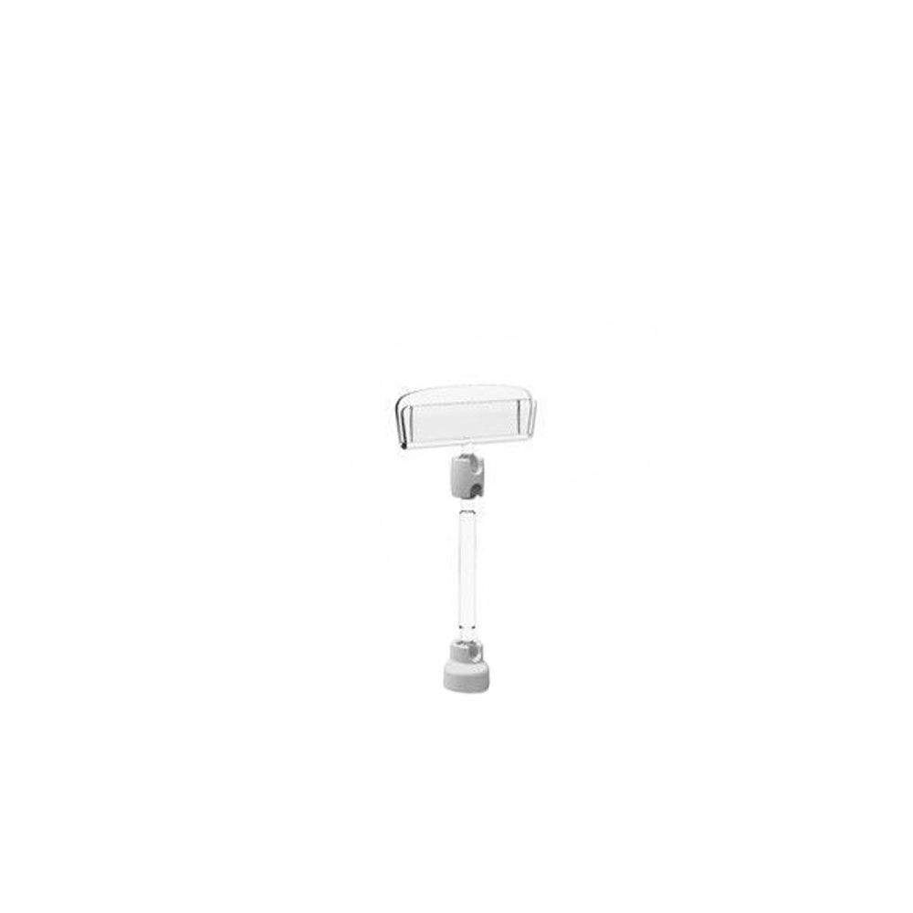 2_Ценникодержатель на магнитном держателе MAG-CLIP, ножка 50 мм, Прозрачный