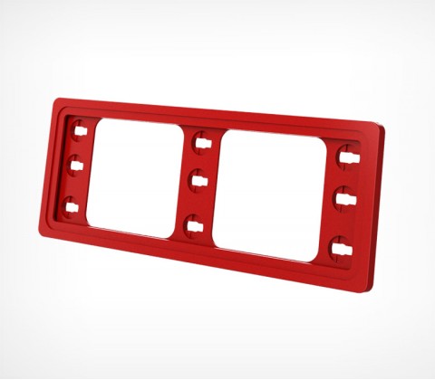 01_Рамка пластиковая серии ТЕХНО МИНИ формата 14 А4 TM 14 А4, Красный