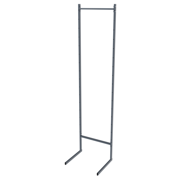 sk_Основа прикассовой стойки односторонняя 440 мм (торцевая, сборная рама), Глянец, RAL7024 Серый