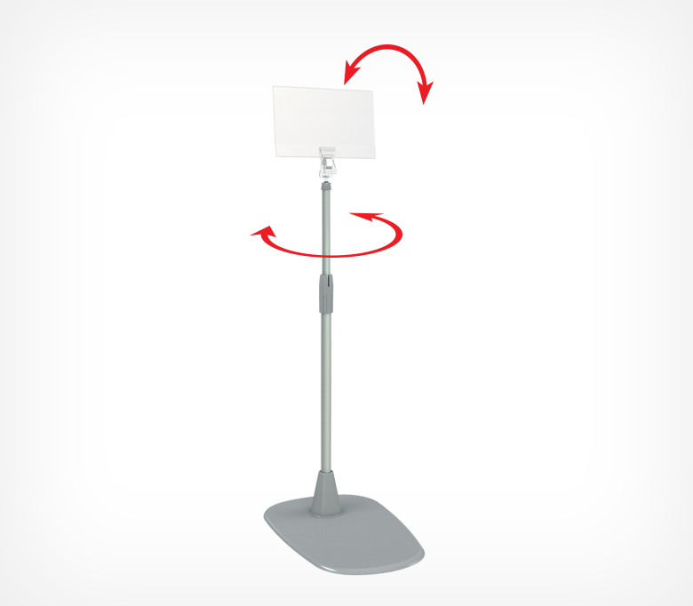 03_Телескопическая алюминиевая трубка с переходником TEL-ALUTUBE-STH 230-350 мм СЕРЫЙ