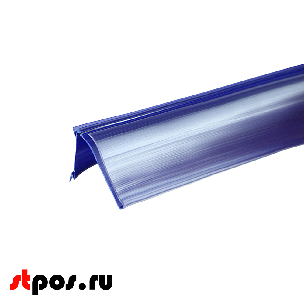 02_Ценникодержатель полочный HSAC 39, габариты 39х70 мм, СИНИЙ