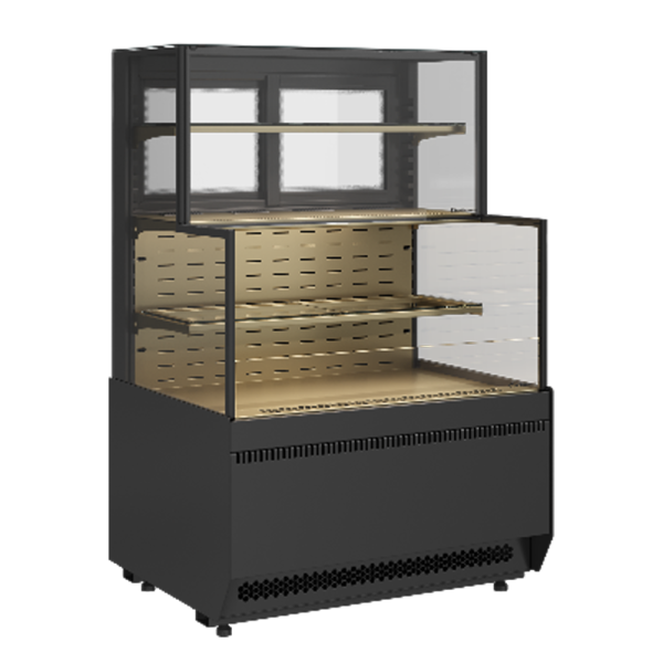stpos_Холодильная витрина Carboma KC70 VV/VV 0,9-2-1 STANDARD (версия 2.0), 880х695х1315(1365)мм,Черная