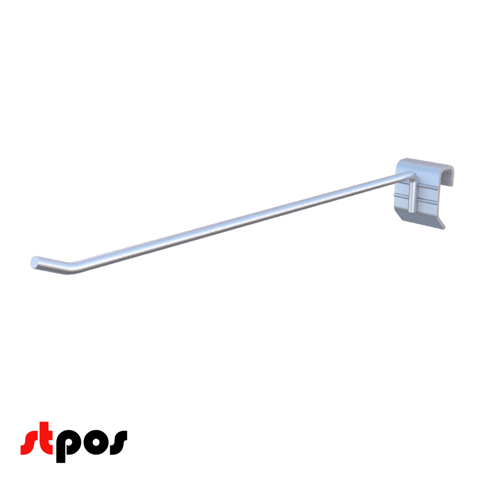 00_Крючок для штанги 30х15 (профиль) одинарный 300мм , покрытие цинк-хром, d5