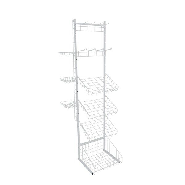 sk_1_НАБОР Стойка прикассовая для выпечки (1кор,3пол.нак.,1греб.штыр,1греб.яз.,3полки мини),RAL9016 Белый