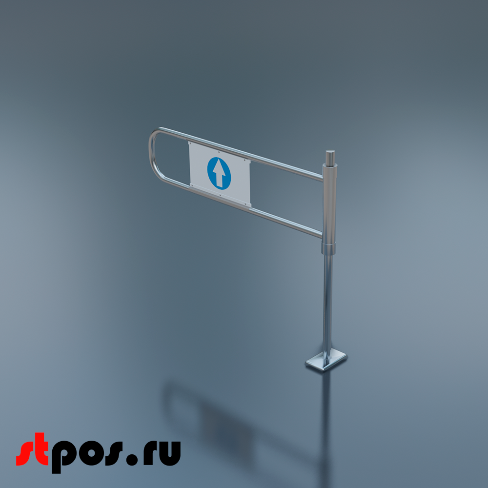 00_Калитка поворотная с системой «антипаника» 1080x1000 мм, d48/25мм, Правая