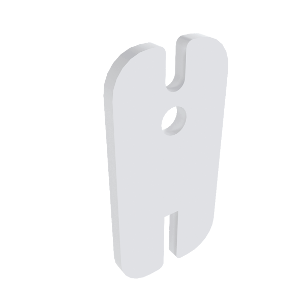 sk_Фиксатор полкодержателя усиленного для полки полукруглой сетчатой (25 сер),Глянец,RAL9016 Белый