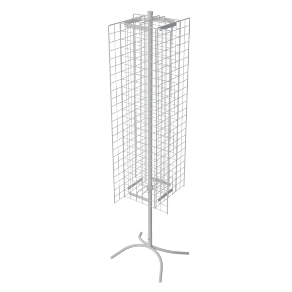 sk_КОМПЛЕКТ Стойка вращающаяся с 4 сетками 1200*350мм, RAL9016, Белый