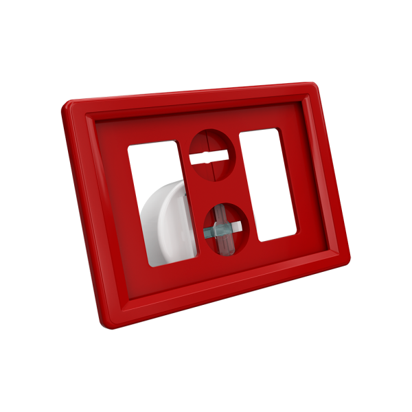 sk_Рамка ТЕХНО А8 красная, белый держатель TECHNO MGT-CLIP