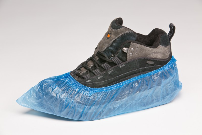 02_Бахилы полиэтиленовые гладкие СТАНДАРТ, 9 мкм, цвет голубой