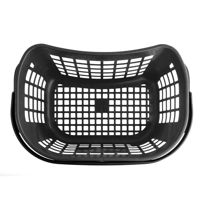 02_Корзина покупательская пластиковая с 1 пластиковой ручкой FIT 26л (ИСПАНИЯ), Серый