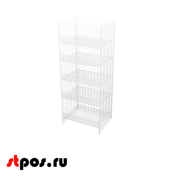 00_Стеллаж с 5 полками (полки регулируемые по высоте)