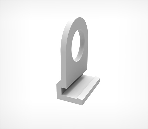 01_Петля для подвешивания пластикового профиля CLICKER HOOK, Прозрачный