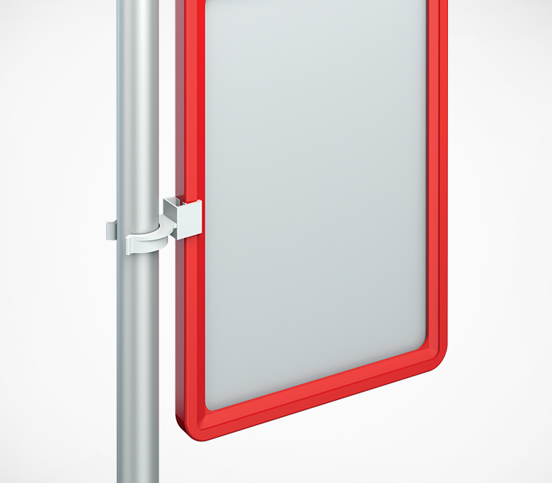 02_Клипса для крепления пластиковых рамок на трубах 22-25мм, JOKER CLIP