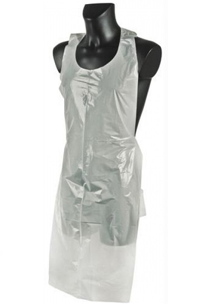 02_Фартук полиэтиленовый одноразовый ПНД 110х70см БЕЛЫЙ (50шт. в упак.)